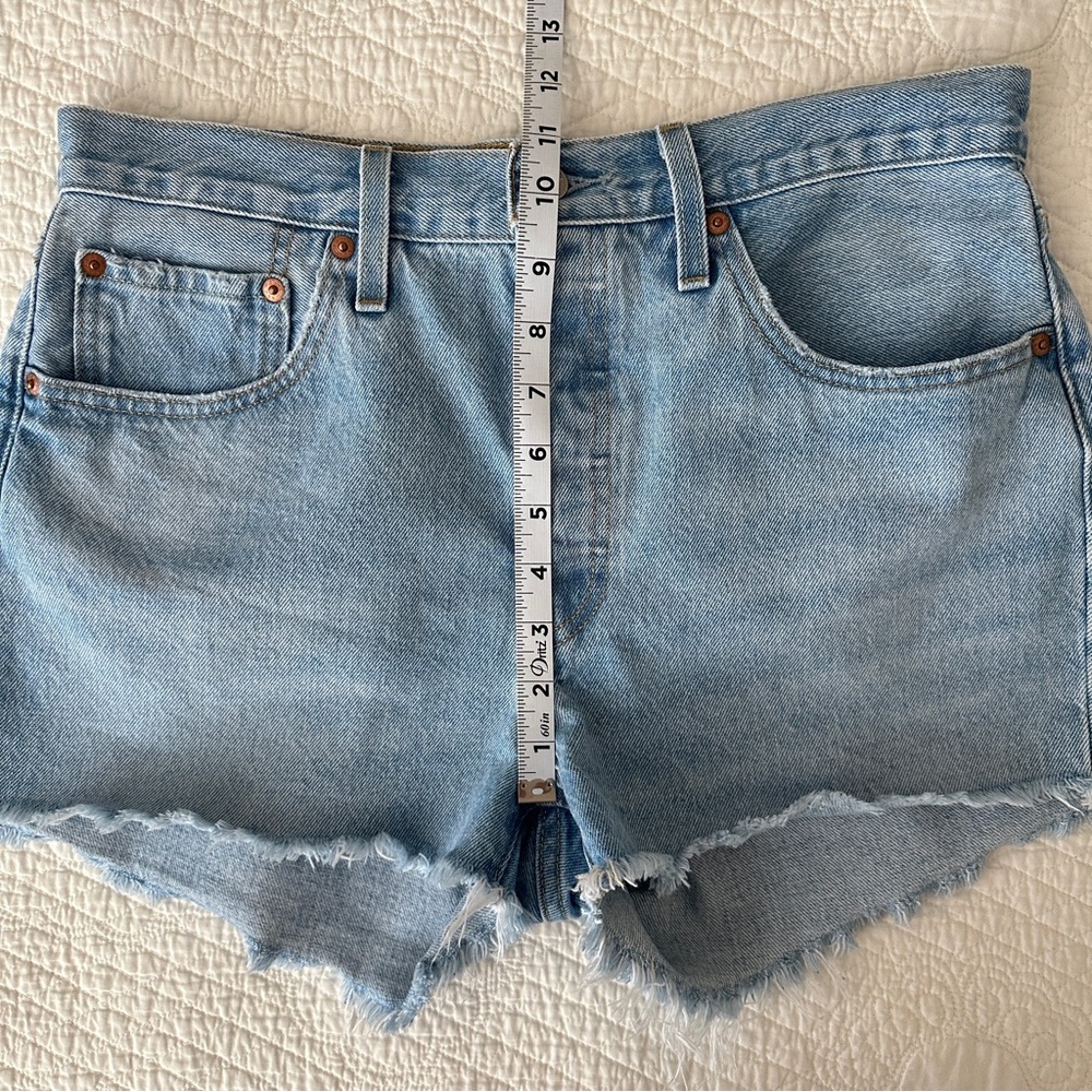 Levi’s Women's 501 Button Fly Cotton High-Rise Denim Shorts Luxor Baked Sz 30 - Picture 7 of 14